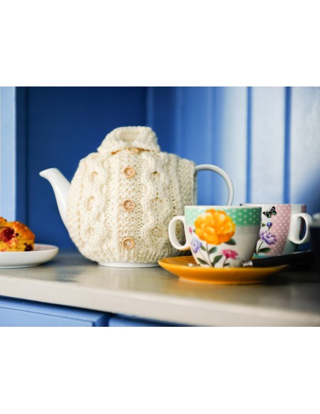 Aran Cardigan teapot cosy. Irish teapot cozy